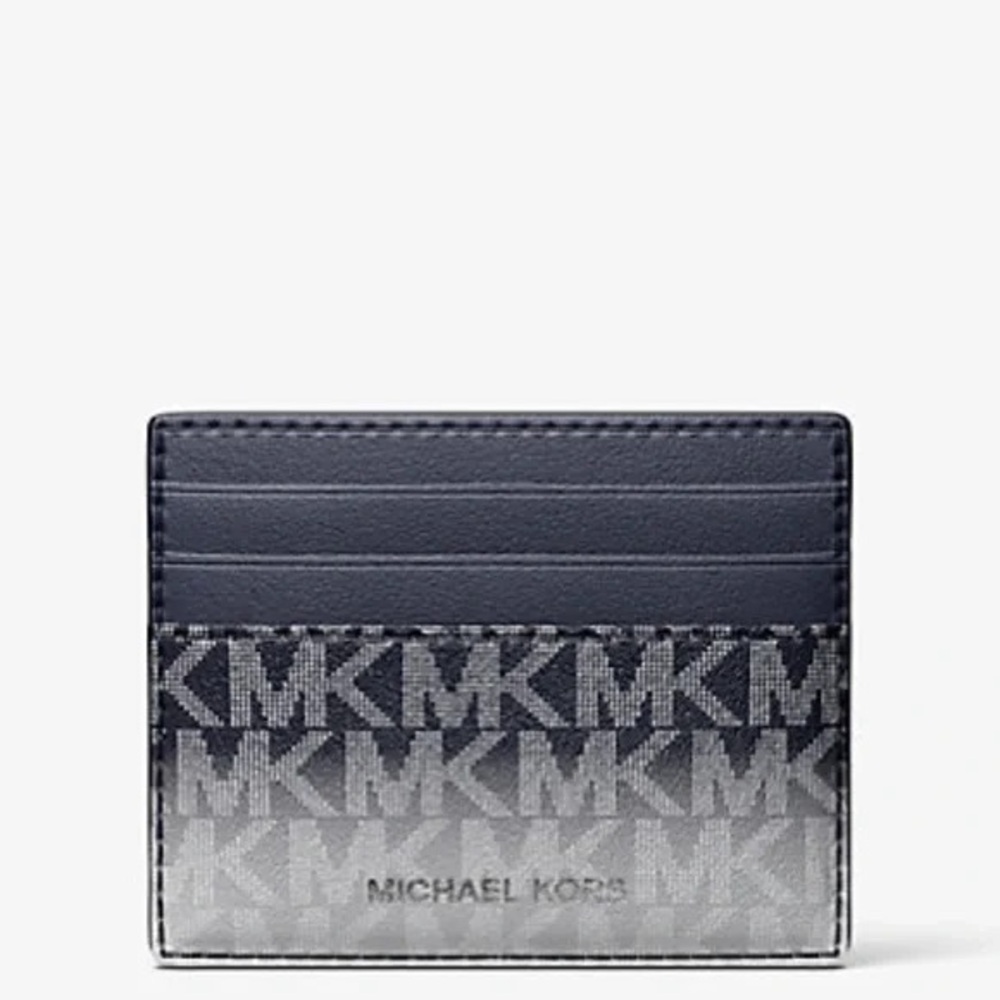 Michael Kors Blue and Gray Card Holder